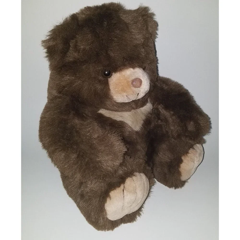 VTG Fancy Zoo Brown Bear Plush Stuffed Animal Toy Lovey 13